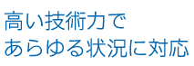 有資格者多数のスペシャリスト集団